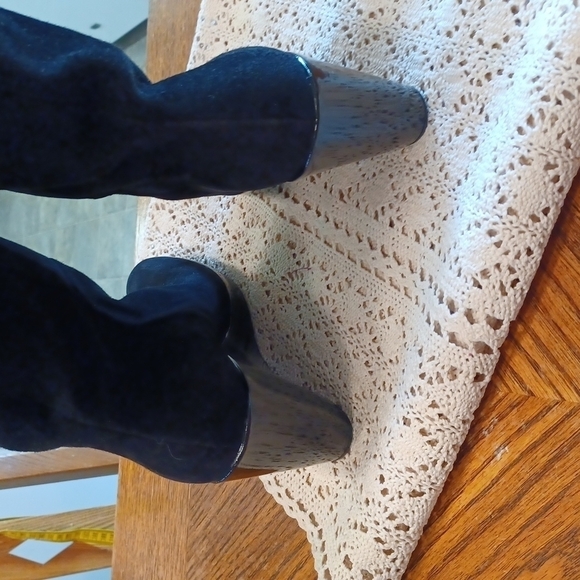 GW Suede Over The Knee Wedge Boots Made In Spain - Picture 7 of 8